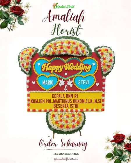Papan Bunga Pernikahan Somongari